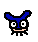 a tiny sprite of zuccitchi looking upwards
